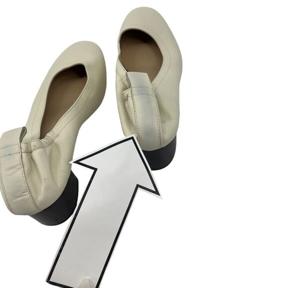 EVERLANE The Day Heel White Bone Stacked Shoes Slip On Italian Leather 8.5 NEW - Picture 11 of 14